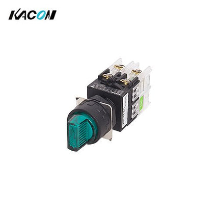 KACON Selector Switch, 3-Position, Ø22, Red, Maintained, AC220V K22-54R