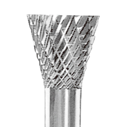 SESHIN BUFFALO Carbide Rotary Burr, Inverted Cone (SN), 6mm Shank, Double Cut