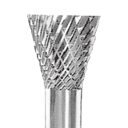SESHIN BUFFALO Carbide Rotary Burr, Inverted Cone (SN), 6mm Shank, Double Cut