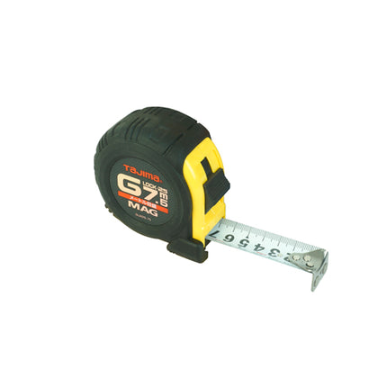 TAJIMA Rubber-Coated Tape Measure 5.5–7.5 m 25 mm GLM25