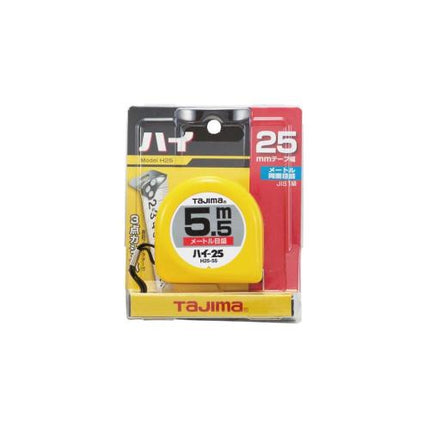 TAJIMA Manual-Lock Tape Measure 5.5–7.5 m H25