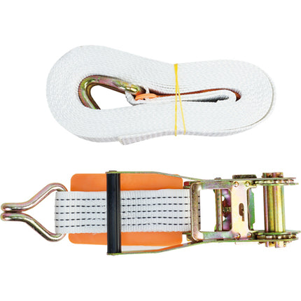 JOOYEONG Ratchet Tie-Down 8M(Round Bar Hook) White