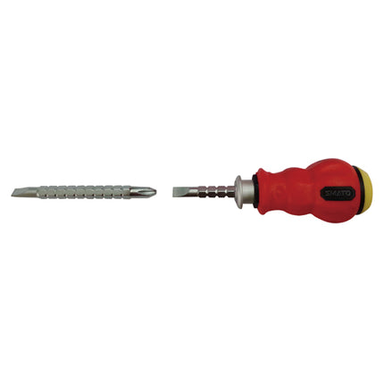 SMATO Electrician's Stubby Dual-Purpose Screwdriver Length Adjustable