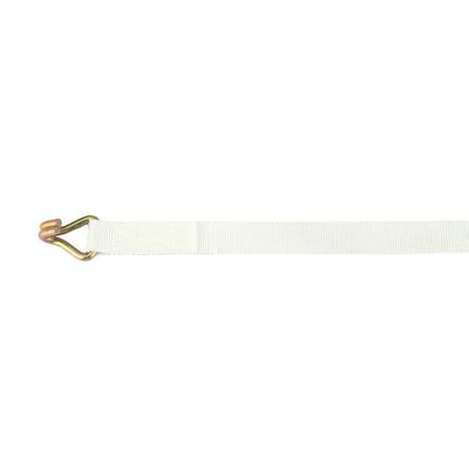 JOOYEONG Ratchet Tie-Down Long Strap 8M(Round Bar Hook) White