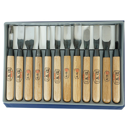 CHONBI Carving Chisel Set 12P Paring Chisel Set-Hard Case