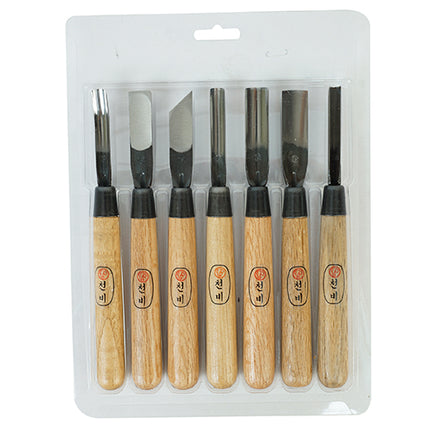 CHONBI Carving Chisel Set 7A Paring Chisel Set(7P)-Blister Pack