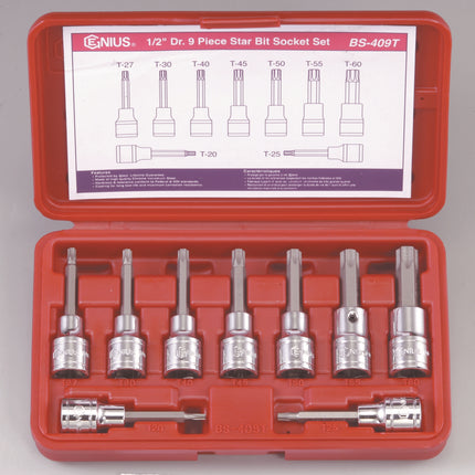 GENIUS TOOLS Star Bit Socket Set