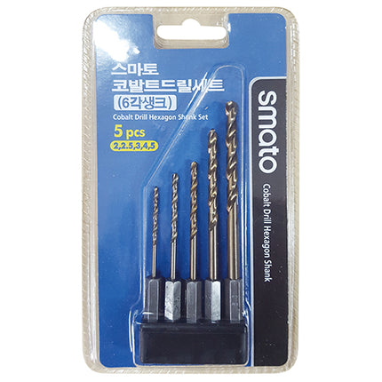 SMATO HSS-Co Drill Set, Hex Shank