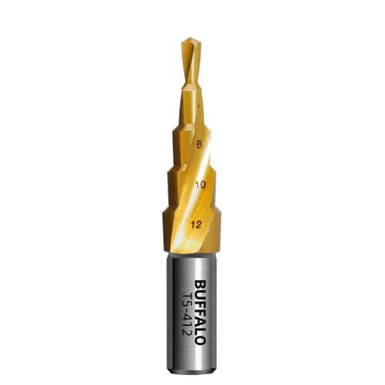SESHIN BUFFALO Step Drill, Twist Type 12mm–35mm, TiN Coated
