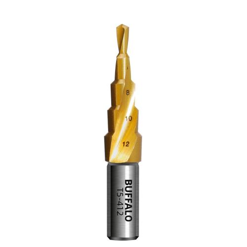 SESHIN BUFFALO Step Drill, Twist Type 12mm–35mm, TiN Coated