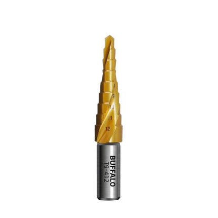 SESHIN BUFFALO Step Drill, Twist Type 12mm–35mm, TiN Coated