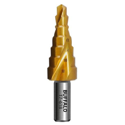 SESHIN BUFFALO Step Drill, Twist Type 12mm–35mm, TiN Coated