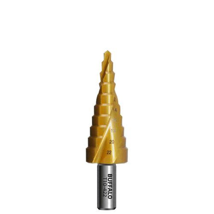 SESHIN BUFFALO Step Drill, Twist Type 12mm–35mm, TiN Coated