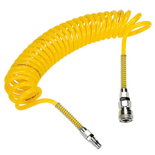 CDC PU Coil Hose (Yellow), 10×6.5 / 12×8 / 8×5 mm