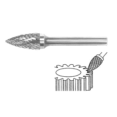 YG-1 Carbide Rotary Burr SG-53M D5.0X3X12.7 SG-53M