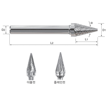 YG-1 Carbide Rotary Burr (Part 2) SM-43ML2 D3.0X3X16X50 SM-43ML2 (R1112014)