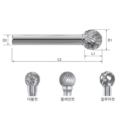 YG-1 Carbide Rotary Burr (Part 2) SD-3ML6 9.5X6X8X158 (SD-3ML6)