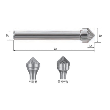 YG-1 Carbide Rotary Burr (Part 2) SK-7MP 19X6X9.5X58
