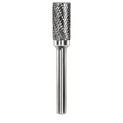 TNC SHARK Carbide Rotary Burr, Cylindrical, End Cut (SB), 6mm Shank, Double Cut