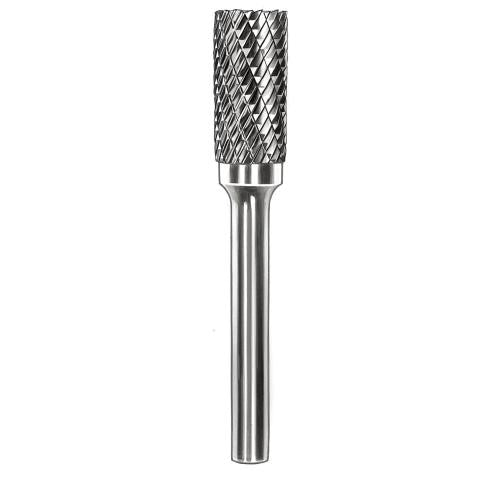 TNC SHARK Carbide Rotary Burr, Cylindrical, End Cut (SB), 6mm Shank, Double Cut
