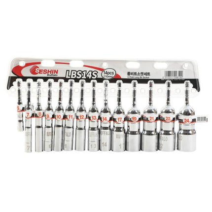 SESHIN BUFFALO Long Bit Socket Set LBS14S