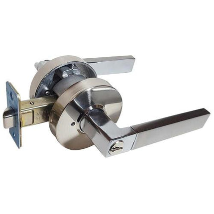 SMATO Tubular Lever Lock Door Handles Bedroom DL06K-EB