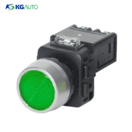 KG AUTO Pilot Lamp, Ø22, Aluminum, Projecting, Green, 110V/220V AC KGP-HV2G