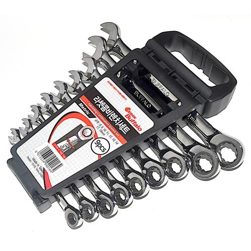 SESHIN BUFFALO Ratchet Combination Wrench Set Taiwan 9PCS(8,9,10,11,12,13,14,17,19)