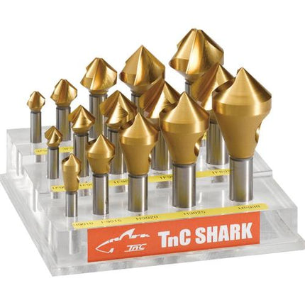 TNC SHARK Countersink Set 1F,3F,Cross-Hole(15p)-TiN