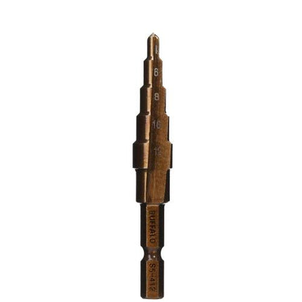 SESHIN BUFFALO HSS-Co Step Drill, Hex Shank
