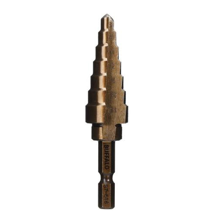 SESHIN BUFFALO HSS-Co Step Drill, Hex Shank