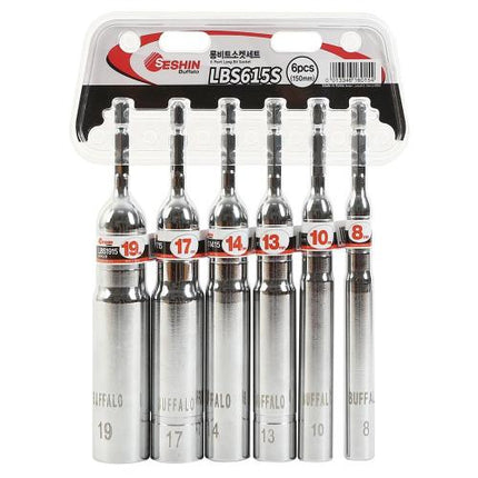 SESHIN BUFFALO Long Bit Socket Set LBS615S