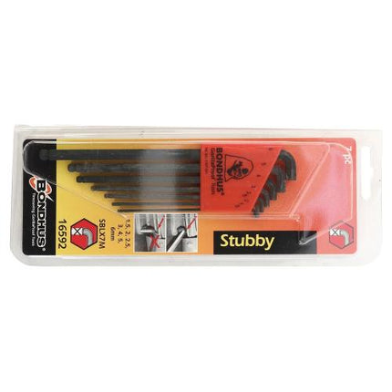 BONDHUS Ball Hex Key Set Stubby