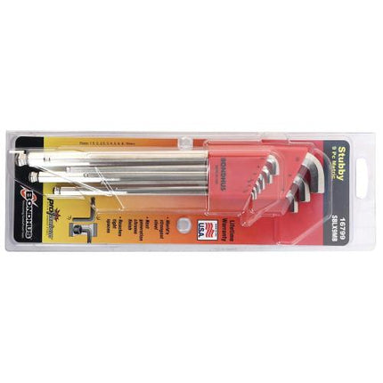 BONDHUS Ball Hex Key Set Stubby