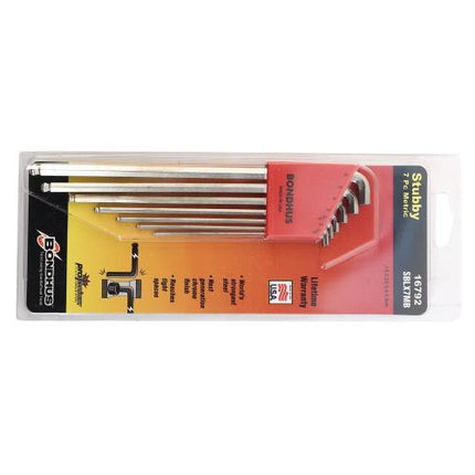 BONDHUS Ball Hex Key Set Stubby