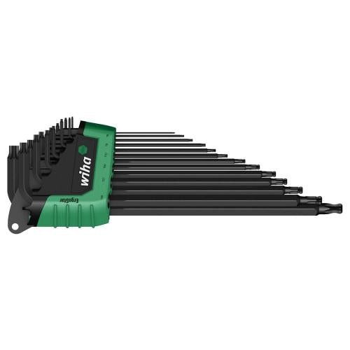 wiha Star & Ball Hex Key Set Long Black SB 366BE HZ1301