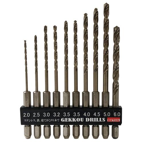 GEKKOU HSS-Co Drill Set, Hex Shank