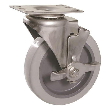 DAESIN Light-Duty Caster Stainless Swivel with Brake