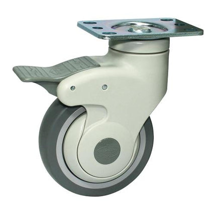 DAESIN Silent-Roll Caster Swivel with Brake DS2130MRB