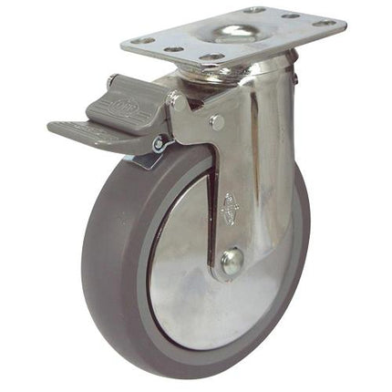 DAESIN Silent-Roll Caster Total-Lock Swivel with Brake