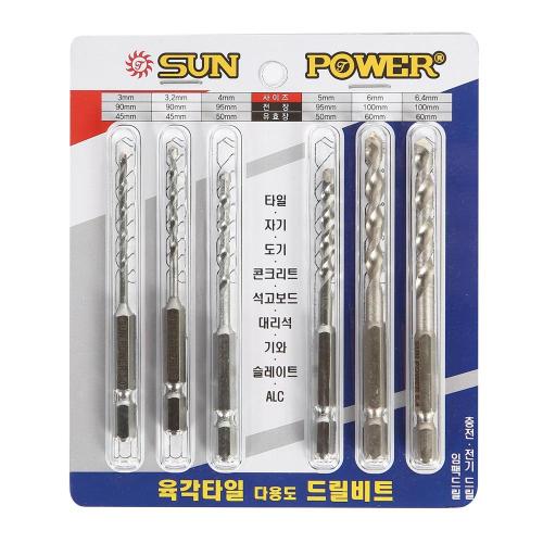 TAEYANG POWER Tile Drill Bit Set 6pcs set
