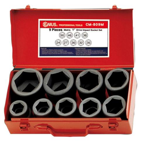 GENIUS TOOLS Impact Socket Set CM-809M