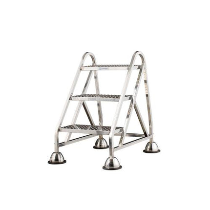 OSUNG MIDAS Mobile Step Ladder (Stainless) MLS-730H 3-Step