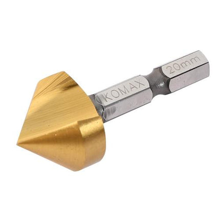 KOMAX Single-Flute Countersink, Hex Shank