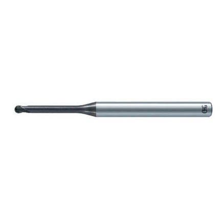 OSG Carbide Long Neck Ball Nose End Mill (Steel-Pro) 0.5mm–1.25mm