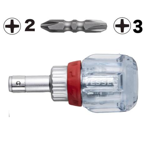 Vessel Magnetic Stubby Dual-Purpose Screwdriver