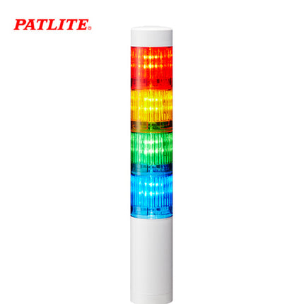 PATLITE Signal Tower Light, LED, Ø40mm, 4-Tier, White Body, DC24V LR4-402WJNW-RYGB