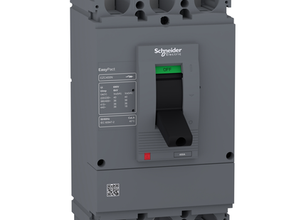 Schneider Electric circuit breaker,Easypact EZC400N ,TMD, 400A ,3 poles 3d EZC400N3400N