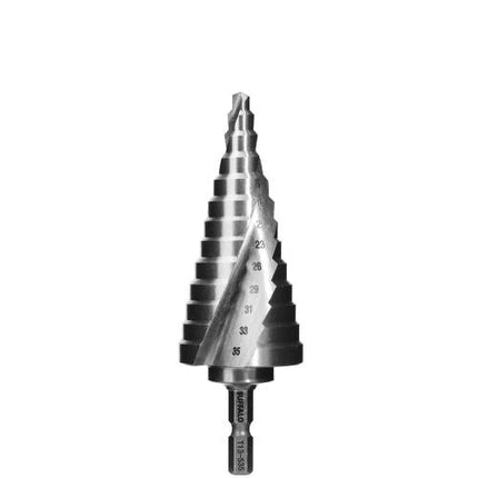SESHIN BUFFALO Step Drill, Twist Type, Hex Shank 12mm–35mm
