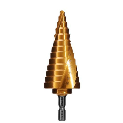 SESHIN BUFFALO Step Drill, Twist Type, Hex Shank 12mm–35mm, TiN Coated